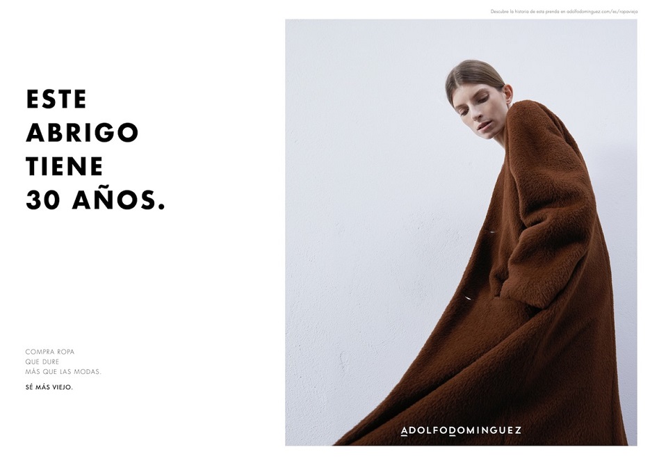 Campaña de Adolfo Domínguez Adolfo Domínguez recurre a lo ‘viejo’ para ser moderno y encontrar su tamaño